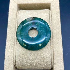 Round Jade Stone Lucky Pendant